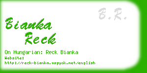 bianka reck business card